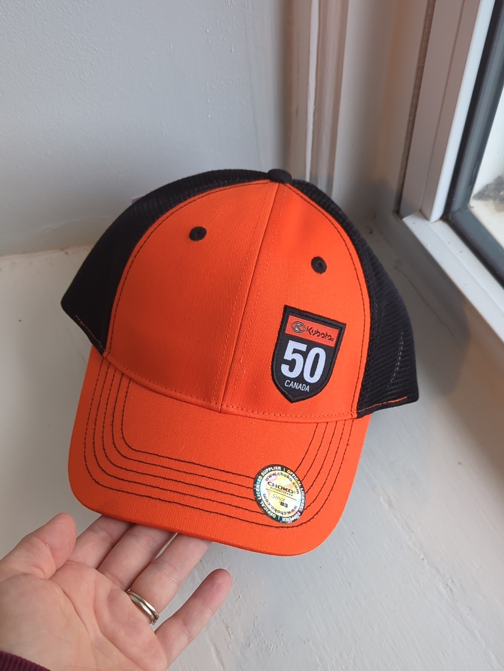 Kubota 50th Anniversary Canada Logo Trucker Cap Choko Snapback